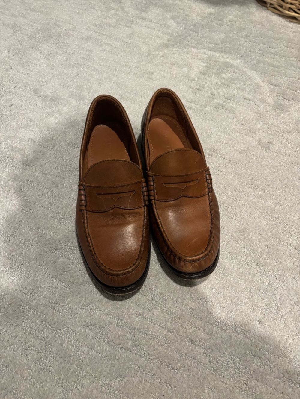 Allen Edmonds Chestnut Brown Leather Penny Loafers
